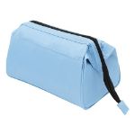 toilettas met metalen scharniersluiting. - licht blauw