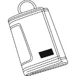 lederen sluiteletui: 1 ring, 6 hangers,