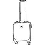 cabin-trolley met voorvak met rits.