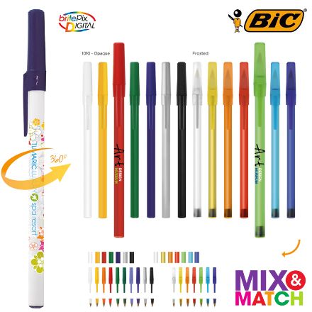 bic® round stic balpen blauwschrijvend