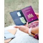 recycled leder paspoorthoesje