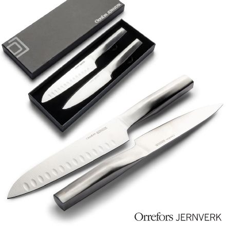 orrefors jernverk set van 2 messen, staal