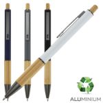 darius balpen van gerecycled aluminium zwarte inkt