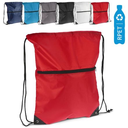 rugzak met koord 210t r-pet met rits