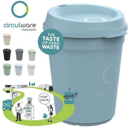 circulcup herbruikbare en stapelbare beker 300 ml