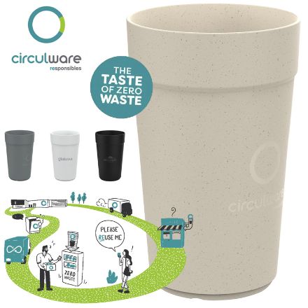 circulcup herbruikbare en stapelbare beker 400 ml