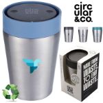 circular recycled rvs koffiebeker 225 ml