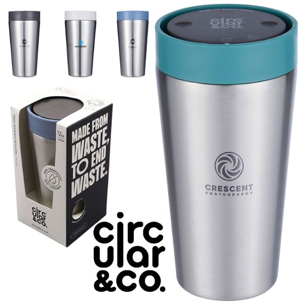 circular recycled rvs koffiebeker 340 ml