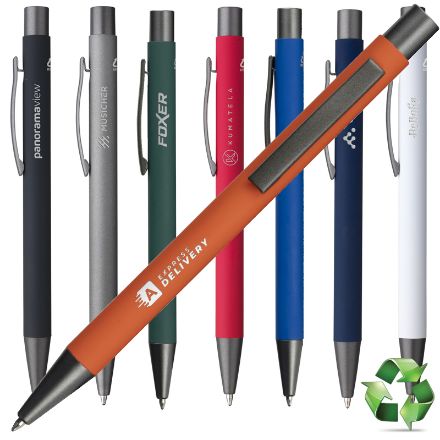 brady soft touch recycled alu pen blauwschrijvend