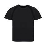 kinder t-shirt 135 gr/m2 polyester 4-6/6-8/10-12 j - zwart