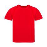 kinder t-shirt 135 gr/m2 polyester 4-6/6-8/10-12 j - rood
