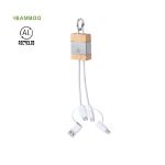 oplaadkabel van bamboe en aluminium desak