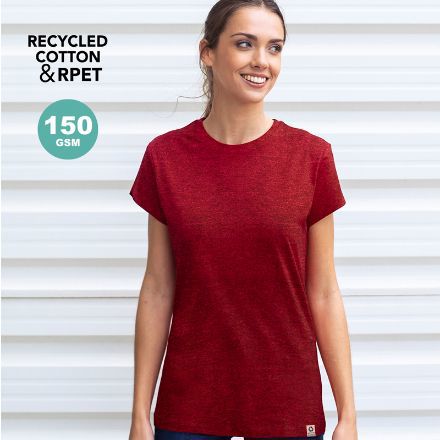 dames t-shirt 150 gr/m2 recycled katoen s-xxl