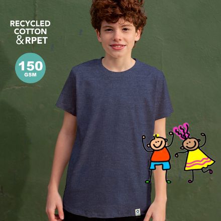 kinder t-shirt 150 gr/m2 recycled katoen 4-6-10 j