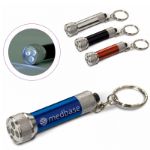 metalen sleutelhanger met 3 led lampjes