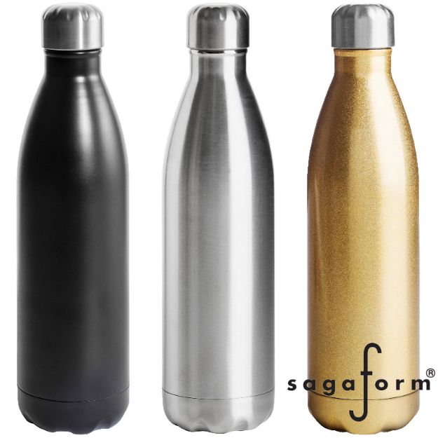 sagaform nils stalen fles groot 750 ml