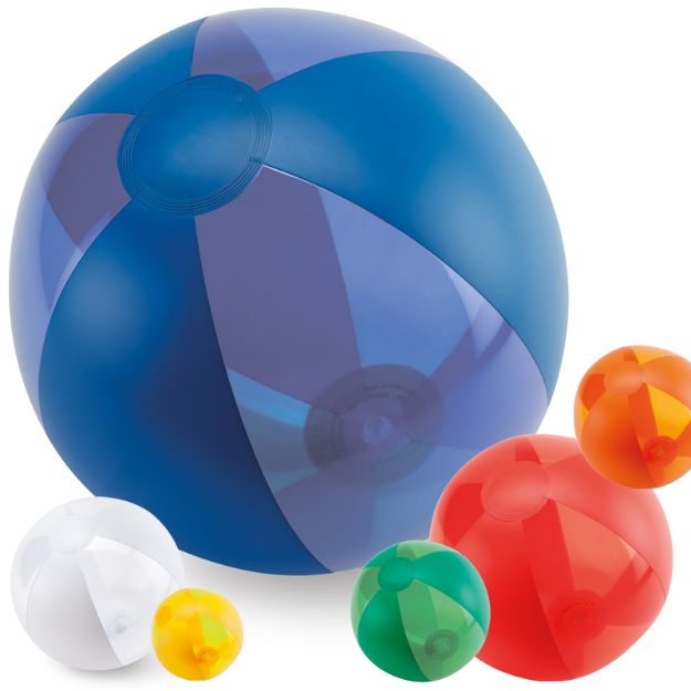 strandbal transparante vlakken. 24 cm