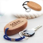 drijvende sleutelhanger van kurk boot