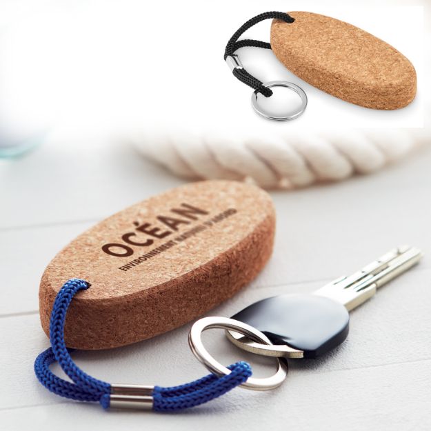 drijvende sleutelhanger van kurk boot