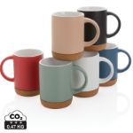 keramische mok met kurken bodem 280 ml