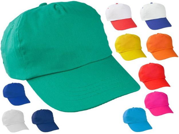 katoenen cap met 5 panelen en kittebandsluiting