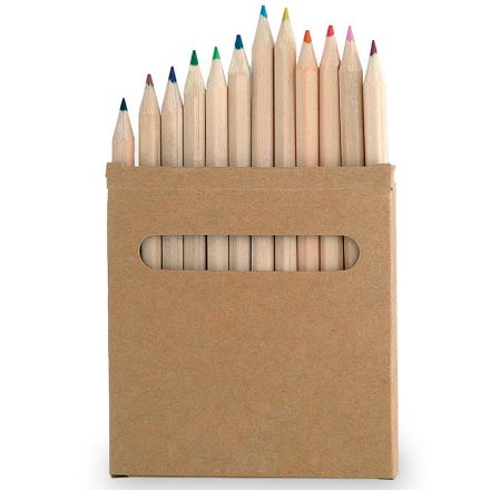 potlodendoosje twaalf naturel kleurpotloden