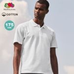 witte polo shirt 175 gr. fruit of the loom