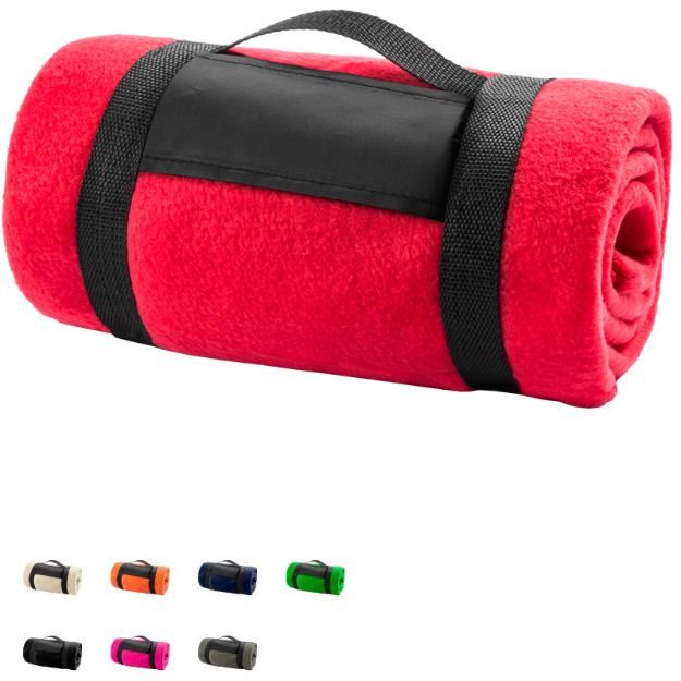 polar fleece deken met draagband, incl.