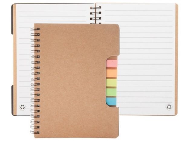 notitieboek met 60 bladzijden en 5x25 sticky notes