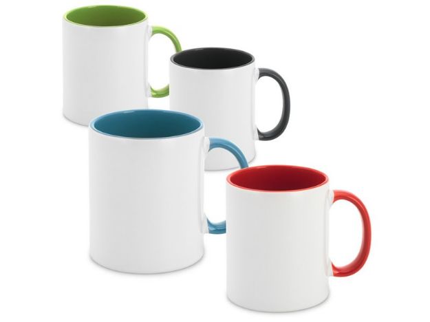 mok met gekleurde binnenkant en oor 350 ml