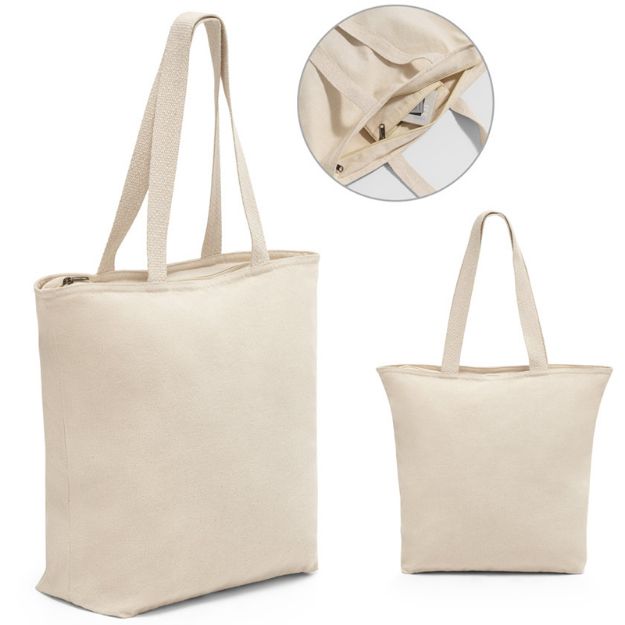 hackney. 100% katoenen tas met rits