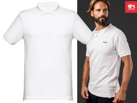 monaco polo t-shirt voor mannen 240 g. katoen wit