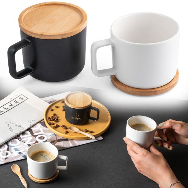 fangio. keramische mok van 250 ml met deksel