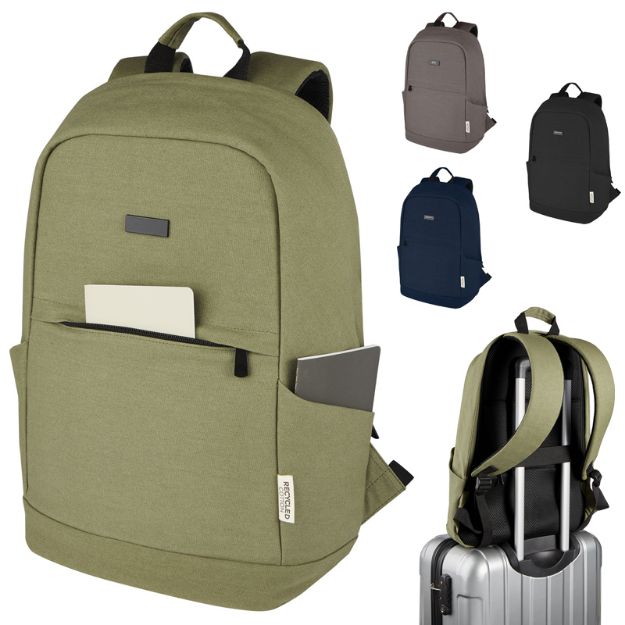 15,6 inch recycled canvas antidiefstal laptoptas