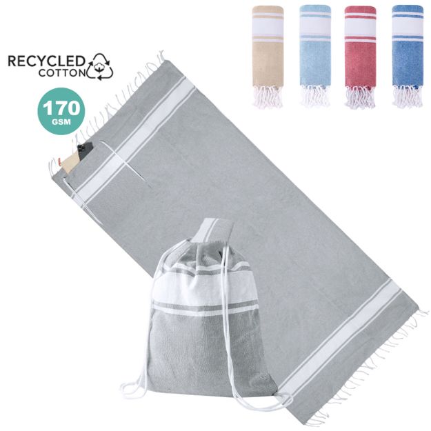 omslagdoek en rugzak recycled katoen carey