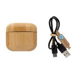 gerecycled plastic en bamboe tws-oordoppen