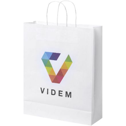 papieren tas 80-90 g/m2 kraft gedreaaide grepen l