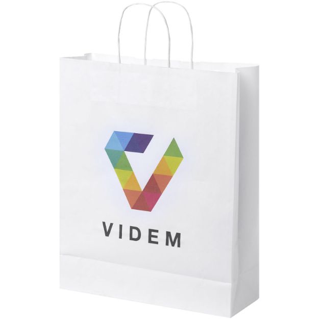 papieren tas 80-90 g/m2 kraft gedreaaide grepen l