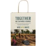 papieren tas 150 g/m2 van landbouwafval medium