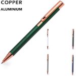 pen aluminium-koper jumbo vulling blauwe inkt