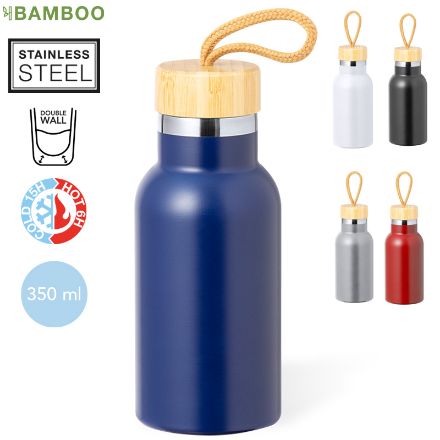 thermosfles rvs en bamboe flazer 350 ml