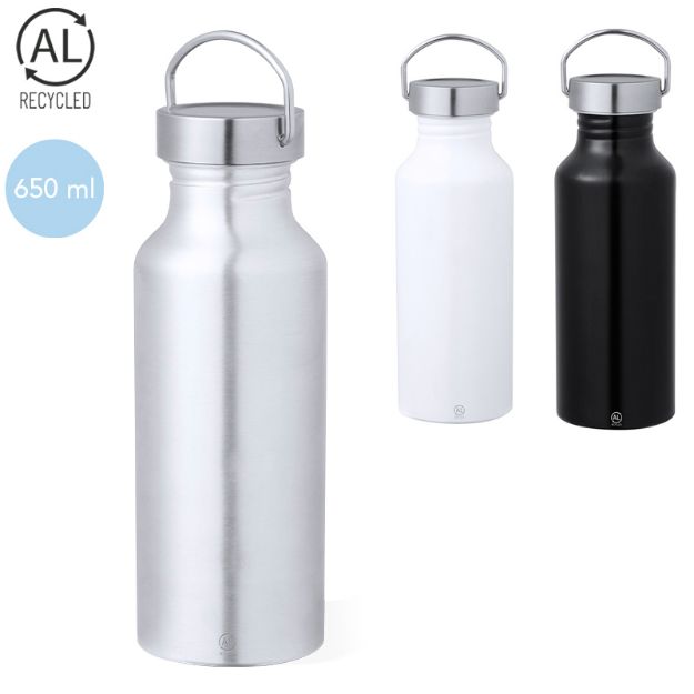 drinkfles recycled aluminium zandor 650 ml
