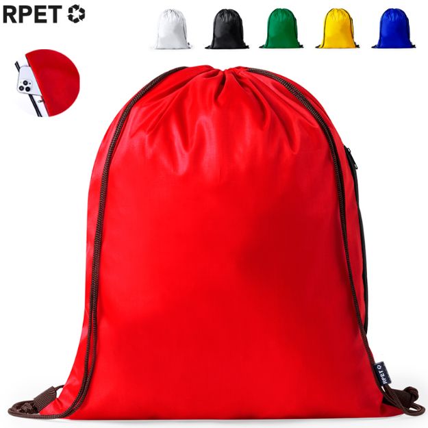 rugzak met trekkoord polyester r-pet hildan