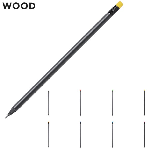 zwart houten potlood en gum crespok