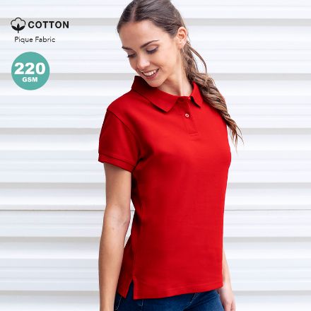 dames kleuren polo shirt katoen 220 gr koupa s-xxl