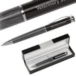 blauwschrijvende, hoogglans balpen.