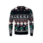 kersttrui met 10 led lampjes s/m