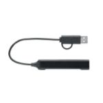 usb 4-poorts hub kabellengte 19 cm