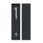 metalen balpen in doosje blauwschrijvend