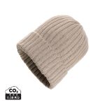 kennedi aware polylana beanie met brede rib - beige